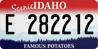 ID license plate E282212