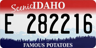 ID license plate E282216
