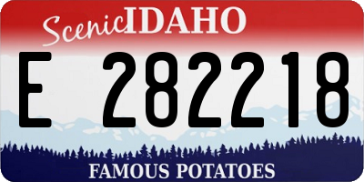 ID license plate E282218