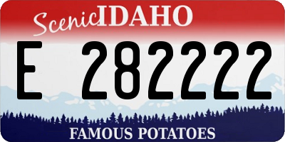 ID license plate E282222