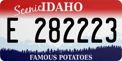 ID license plate E282223