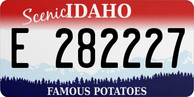 ID license plate E282227
