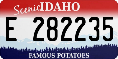 ID license plate E282235