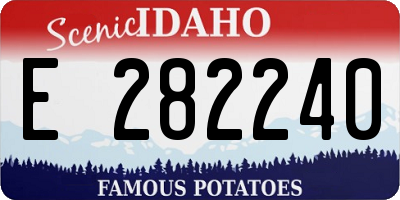 ID license plate E282240