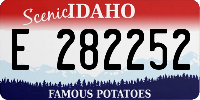 ID license plate E282252