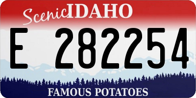 ID license plate E282254