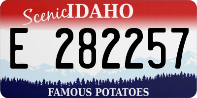 ID license plate E282257