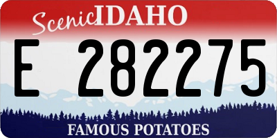 ID license plate E282275