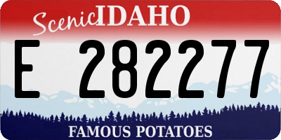 ID license plate E282277