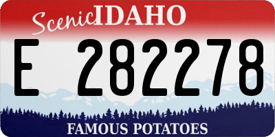 ID license plate E282278