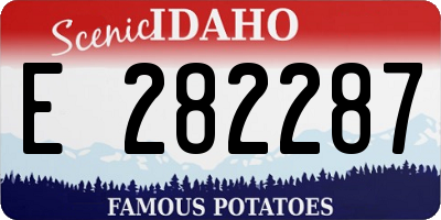 ID license plate E282287