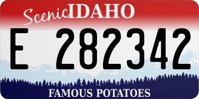 ID license plate E282342