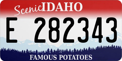 ID license plate E282343