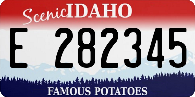 ID license plate E282345