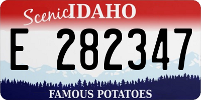 ID license plate E282347