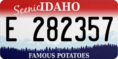 ID license plate E282357