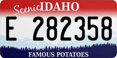 ID license plate E282358
