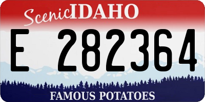 ID license plate E282364