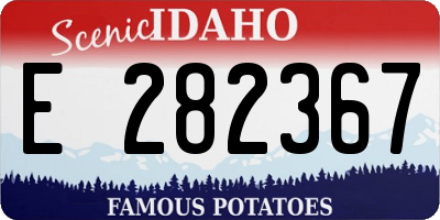 ID license plate E282367