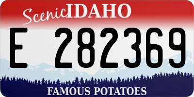 ID license plate E282369
