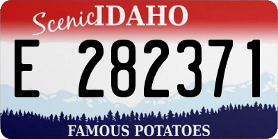 ID license plate E282371