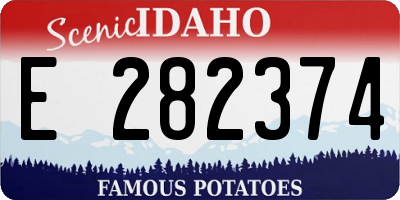ID license plate E282374