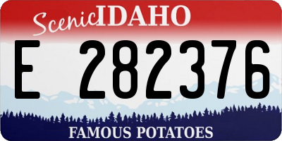 ID license plate E282376