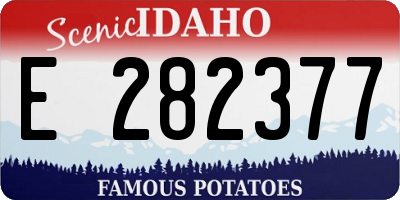 ID license plate E282377
