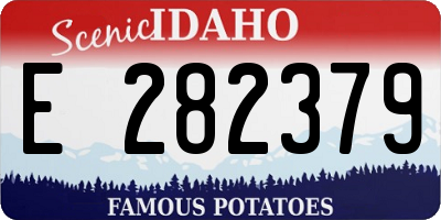 ID license plate E282379