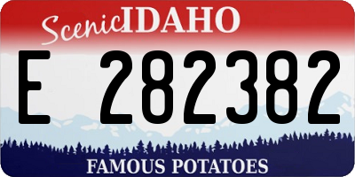 ID license plate E282382