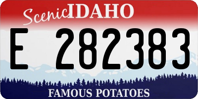 ID license plate E282383