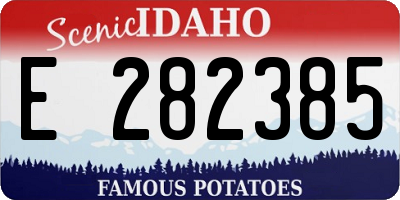 ID license plate E282385