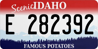 ID license plate E282392