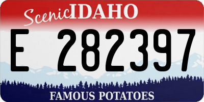 ID license plate E282397