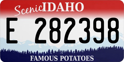 ID license plate E282398