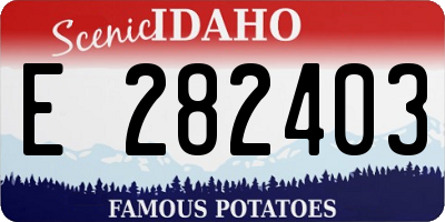 ID license plate E282403