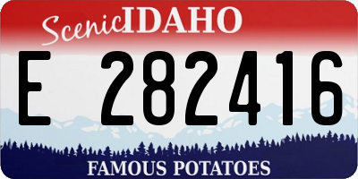 ID license plate E282416