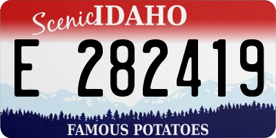 ID license plate E282419