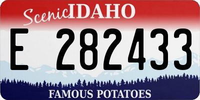 ID license plate E282433