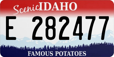 ID license plate E282477