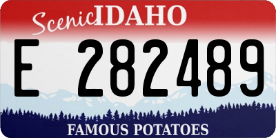 ID license plate E282489