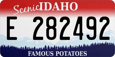 ID license plate E282492