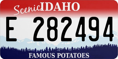 ID license plate E282494