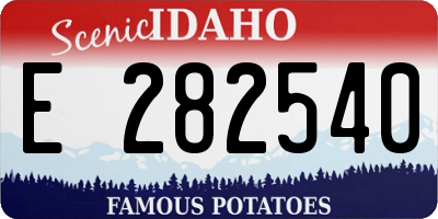 ID license plate E282540
