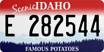 ID license plate E282544