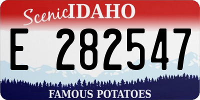 ID license plate E282547