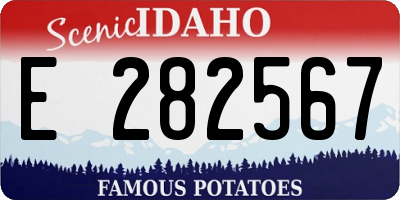 ID license plate E282567