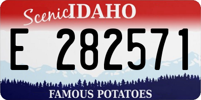 ID license plate E282571