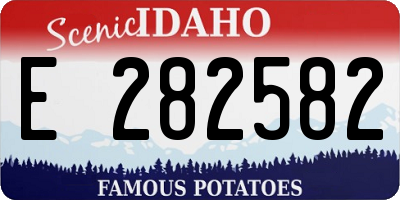 ID license plate E282582
