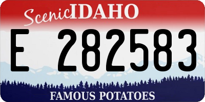 ID license plate E282583